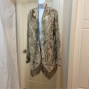 Lucky Brand Brown Tan Cardigan Sweater